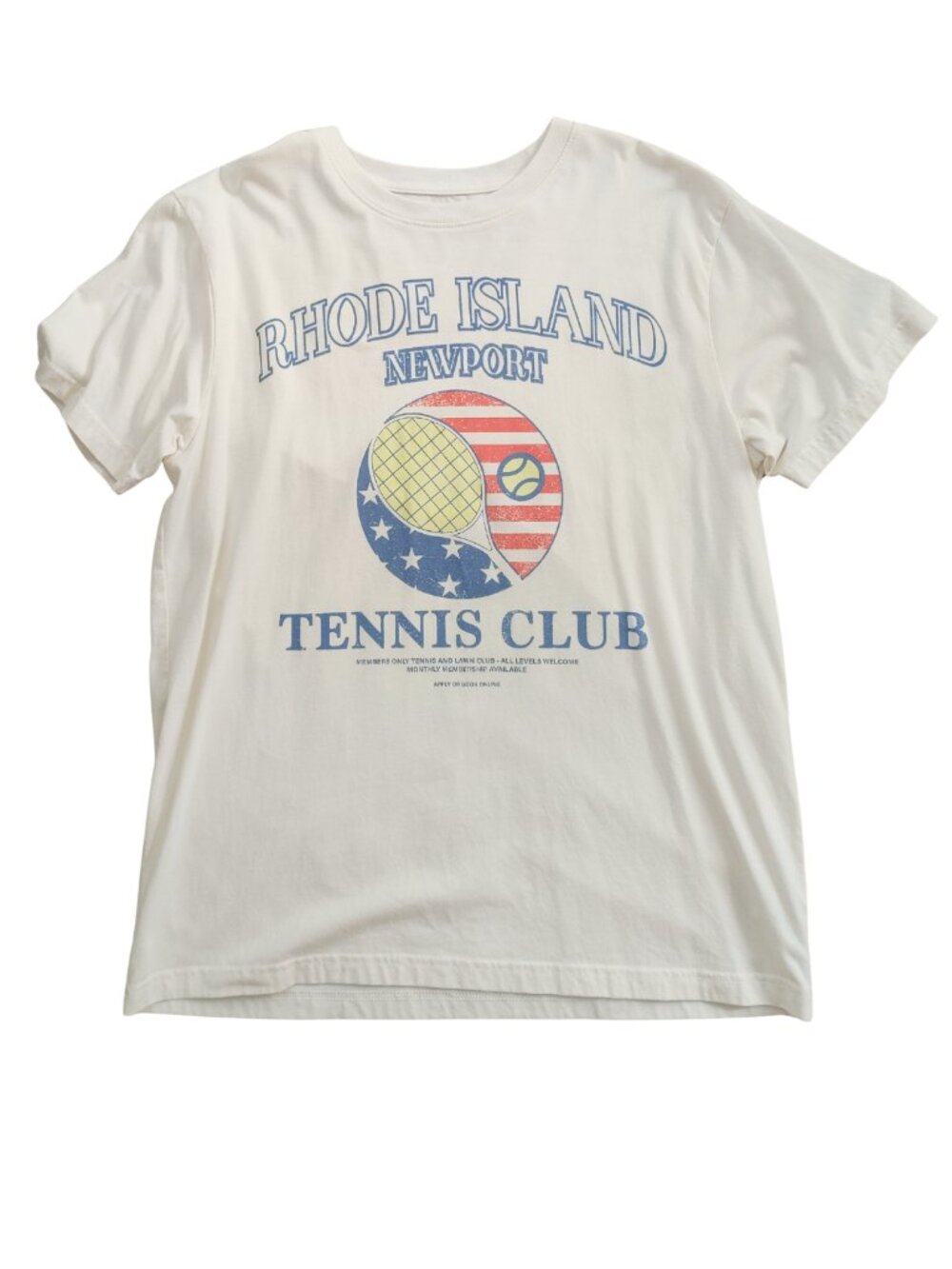 Original Use Rhode Island Newport Tennis Club Graphic Tee Cream - Size Medium